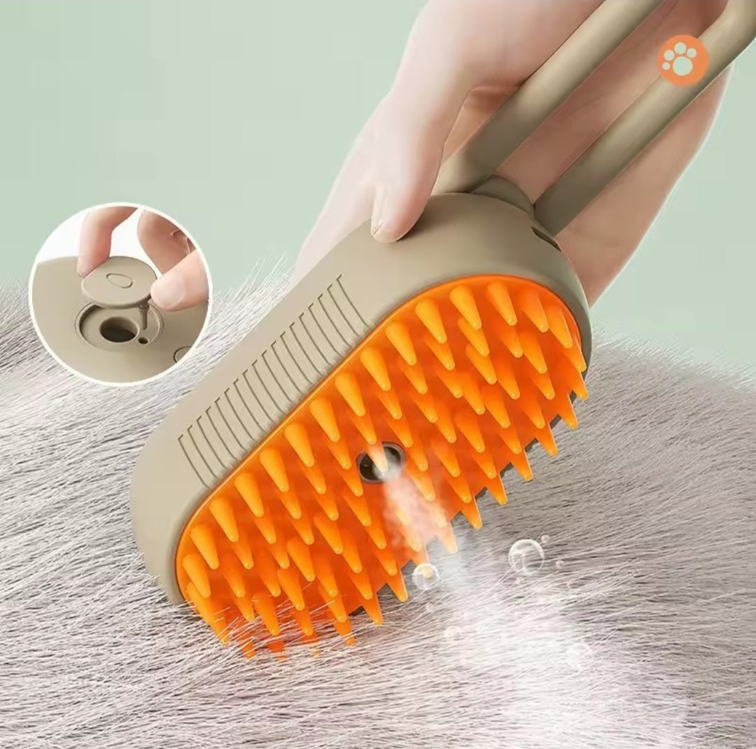 Pet Spray Massage Brush – 2-in-1 Grooming & Bath Tool