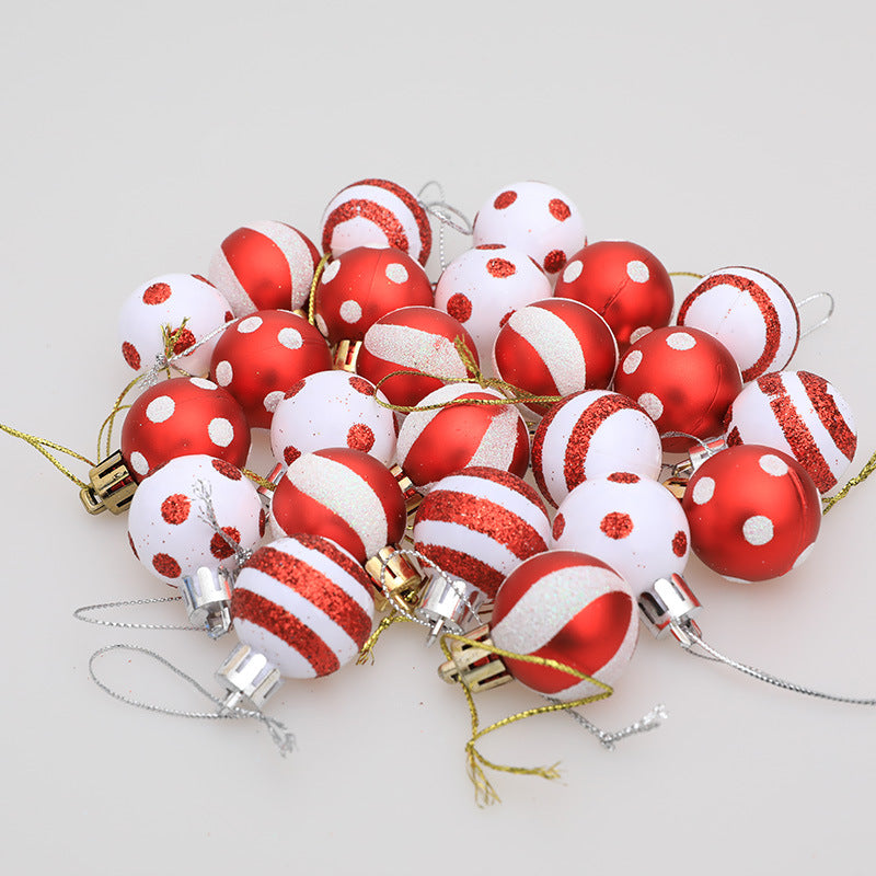 Mini Painted Christmas Ball 3 Cm24PCS Christmas Gift Gift Gift