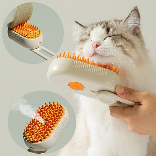 Pet Spray Massage Brush – 2-in-1 Grooming & Bath Tool
